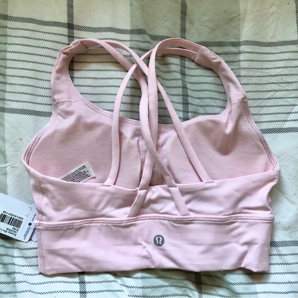 NWT Lululemon size 4 Energy Bra, strawberry milk - Picture 2 of 7